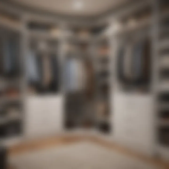 Before and after transformation of a cluttered closet to a tidy storage area.