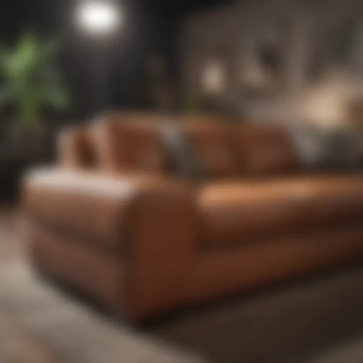 Before and after cleaning comparison of a couch