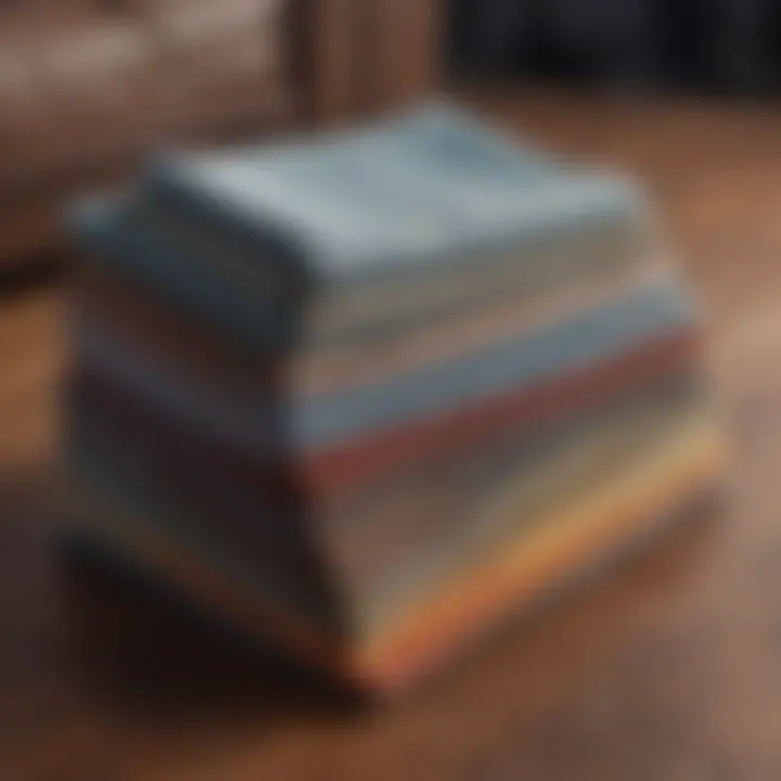 Different fabric samples for testing