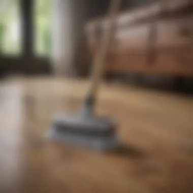 Cleaning supplies for wood floor maintenance