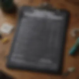 A detailed checklist displayed on a clipboard, emphasizing home cleaning tasks.