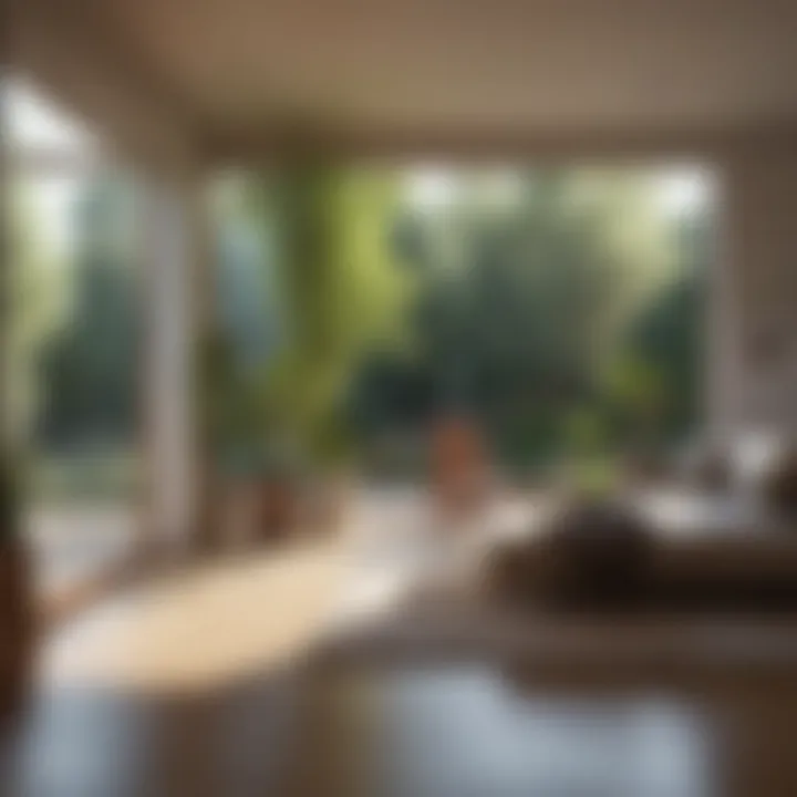 A serene living space showcasing the results of natural disinfection