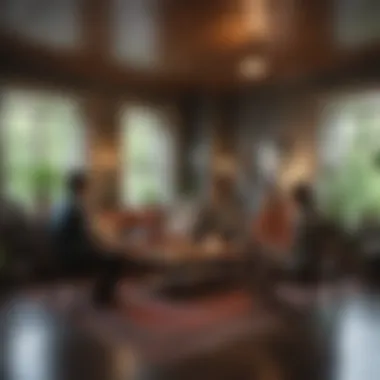 Group of diverse roommates discussing their living arrangements