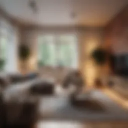 Cozy living room layout in a first apartment