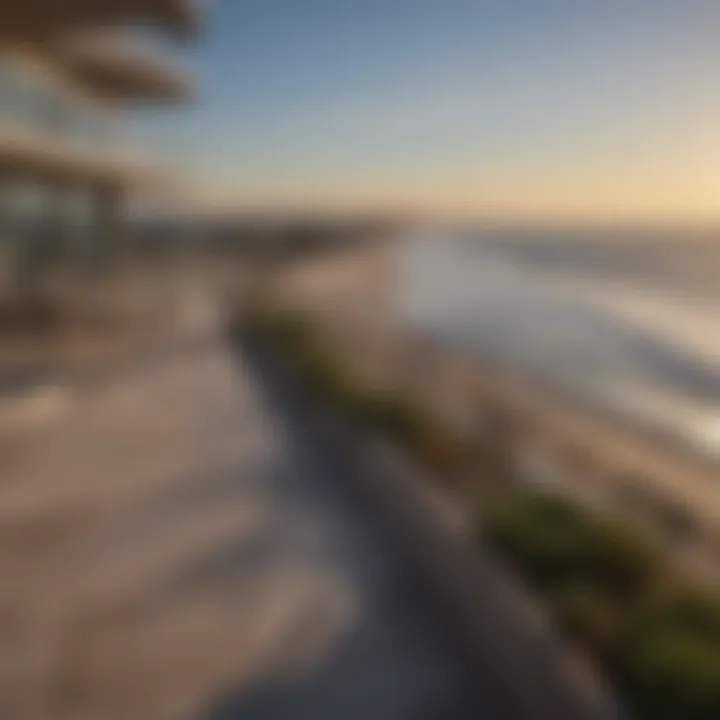 Oceanfront view from a Long Beach apartment balcony