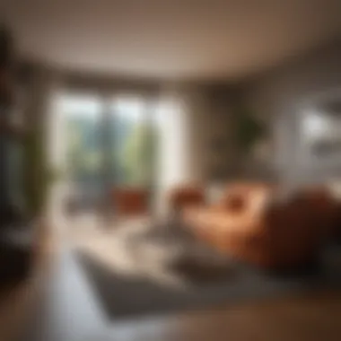 Cozy one-bedroom apartment with distinct living spaces