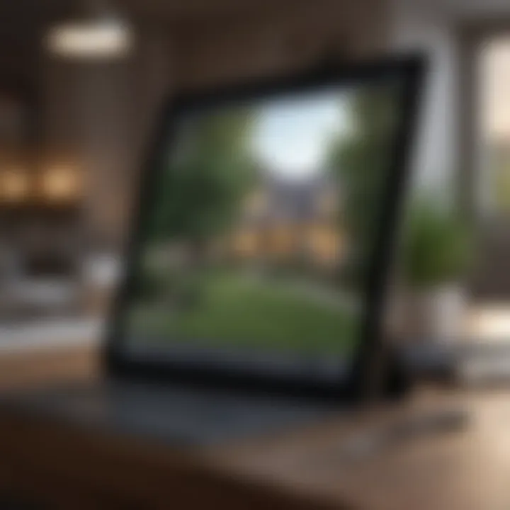 Key elements of property management displayed on a digital tablet.