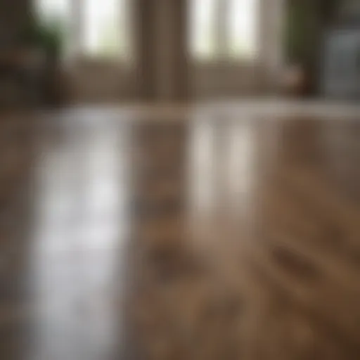 A pristine laminate floor reflecting natural light