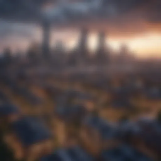 Skyline view showcasing urban growth potential