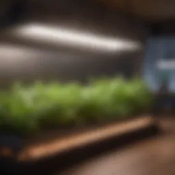 Diverse indoor herb garden under optimal lighting