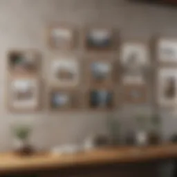 A selection of picture hangers suitable for plaster walls displayed on a wooden table.