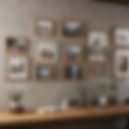 A selection of picture hangers suitable for plaster walls displayed on a wooden table.