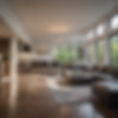 Spacious Multifamily Unit Interior Interior view of a spacious multifamily unit with shared amenities