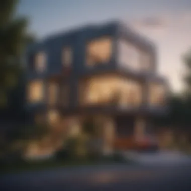 Contemporary Multifamily Home Design A modern multifamily home showcasing contemporary architecture