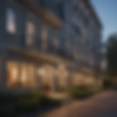 Elegant exterior view of Park Laurel Apartments showcasing modern architecture