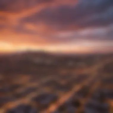 A scenic view of Phoenix skyline at sunset
