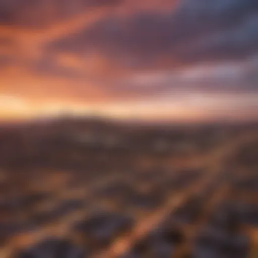 A scenic view of Phoenix skyline at sunset