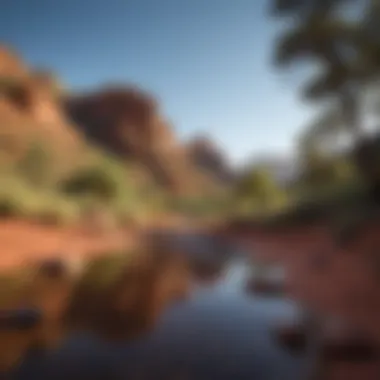 Peaceful landscape of Sedona’s red rock formations