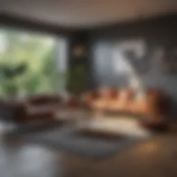 A modern living room ready for rental
