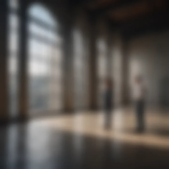 An inspector conducting a thorough evaluation of a commercial property