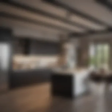 Modern kitchen in a loft apartment