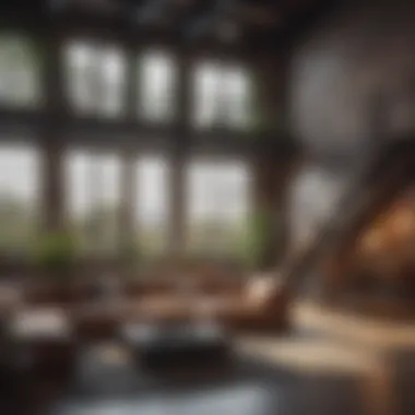 Chic Loft Living Room Design Stylish loft living room with open space