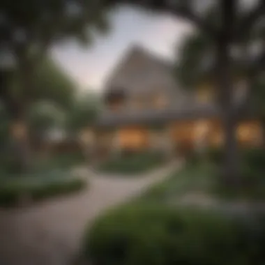 Charming Residential Neighborhood in San Antonio Charming residential neighborhood in San Antonio showcasing beautiful homes and lush greenery.