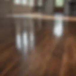 A pristine laminate wood floor reflecting natural light