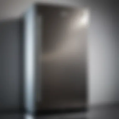 Brilliance of Stainless Steel A sparkling stainless steel refrigerator reflecting light
