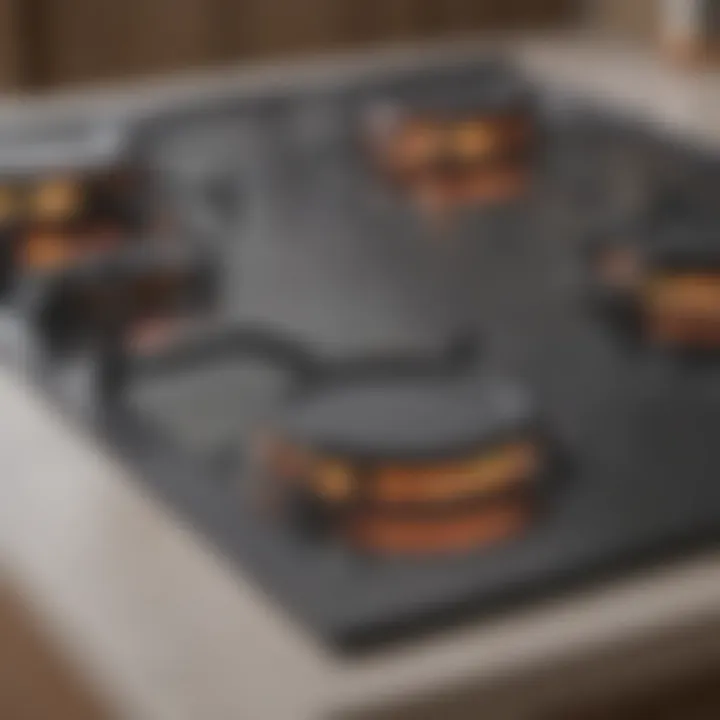 Close-up of a spotless stove top showcasing cleaning results