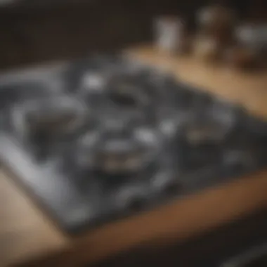 Various types of stove tops displayed for comparison