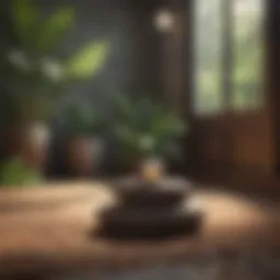 A serene scene depicting an individual engaging in mindfulness meditation