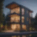 Exterior view of Tanner Flats showcasing innovative architectural design