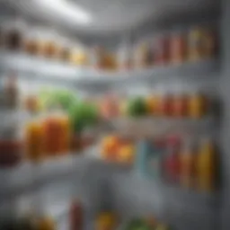 A pristine refrigerator interior showcasing organized shelves and freshness