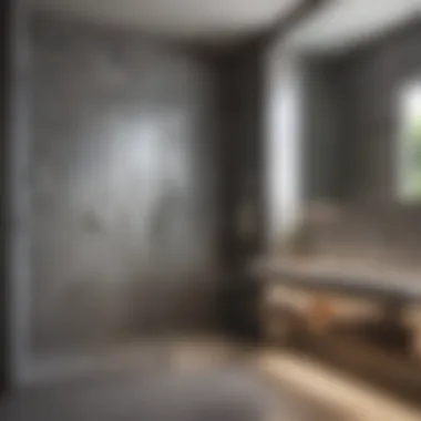 Stylish Bathroom with Up Drain Solution Trendy bathroom featuring up drain shower