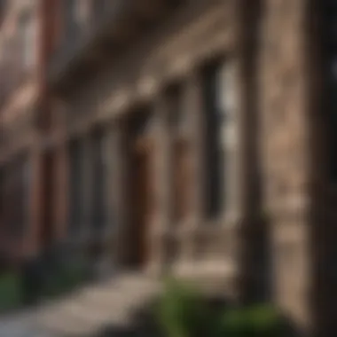 Classic brownstone facade showcasing intricate stonework