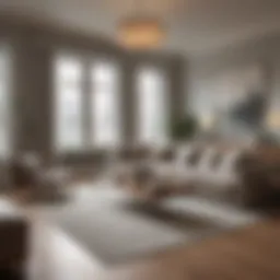 Modern three-bedroom apartment interior in Washington, D.C.