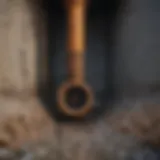 Visual representation of a clogged sewage drain