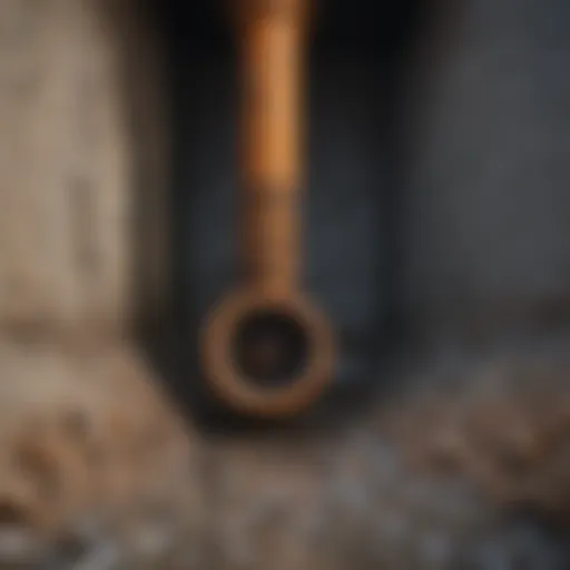 Visual representation of a clogged sewage drain