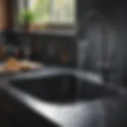 Dark water flowing from a kitchen sink