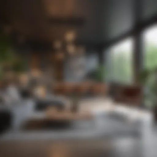 Interior view of a stylish co-op apartment showcasing modern design and furniture.