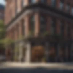 Exterior view of a classic co-op building in NYC showcasing its architectural features