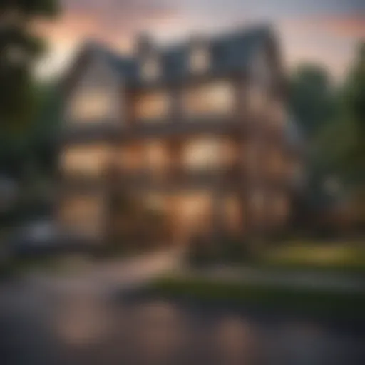 Conceptual illustration of rent-to-own agreement in real estate