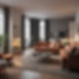 Stylish studio apartment interior showcasing space efficiency