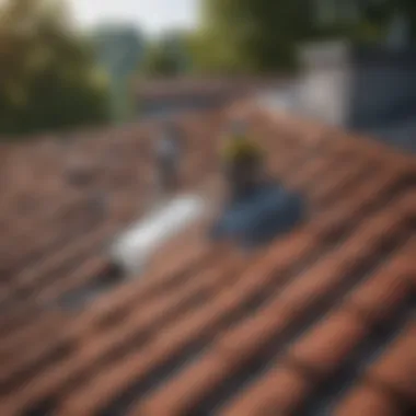 Home inspector examining a property roof