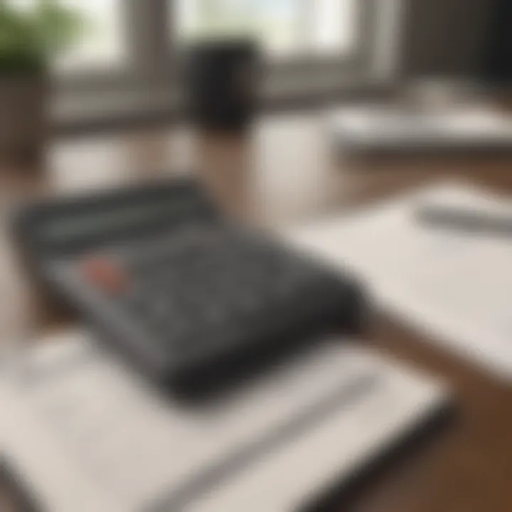 Calculator and notepad for tax deductions