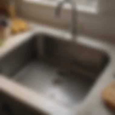 Identifying Kitchen Sink Clogs Clogged kitchen sink before cleaning