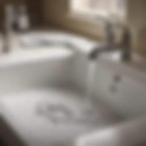 Baking soda and vinegar reaction in a sink