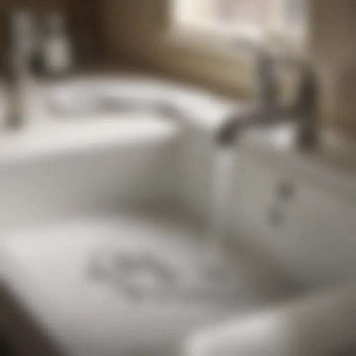 Baking soda and vinegar reaction in a sink