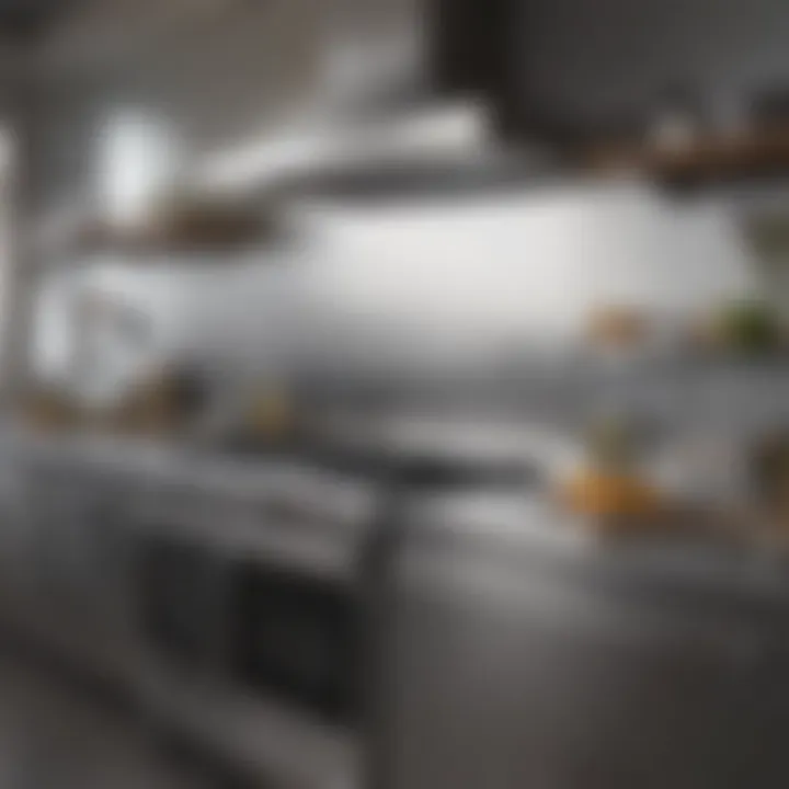 A gleaming stainless steel appliance reflecting its surroundings after being cleaned with vinegar.